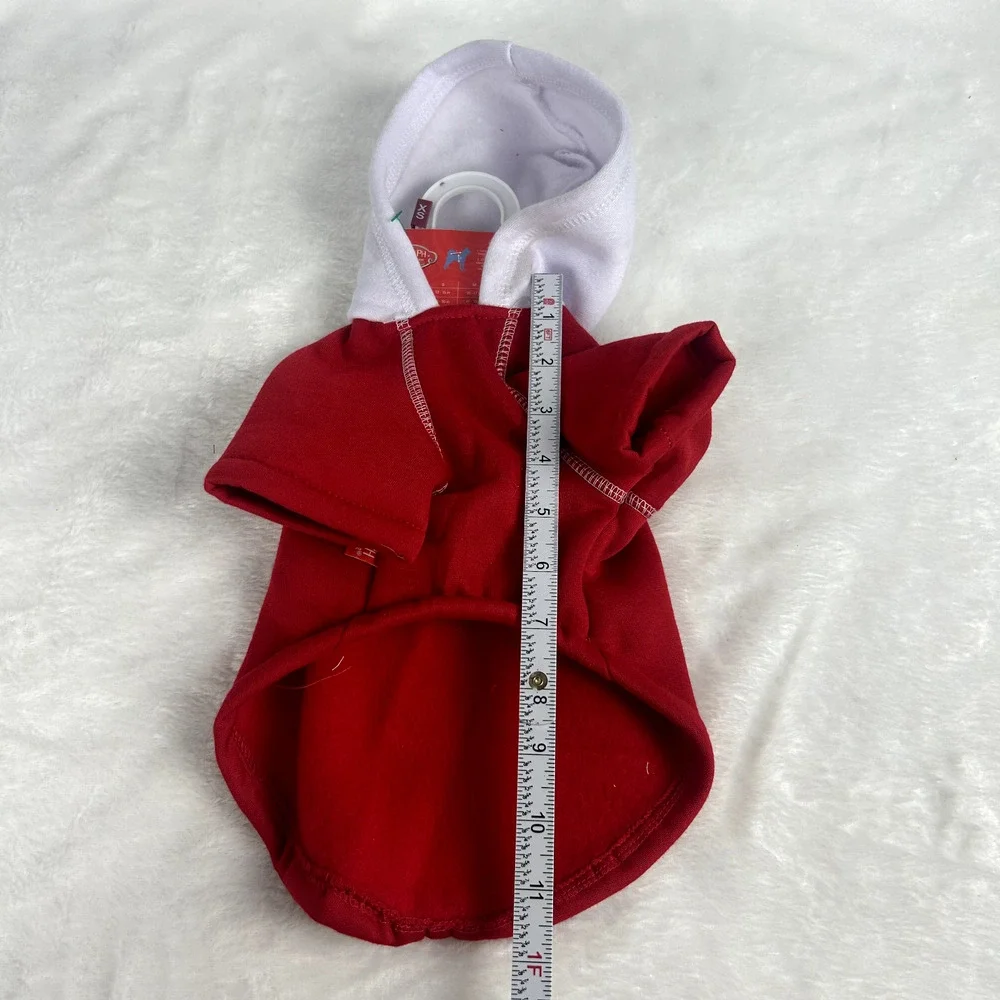NEW Rudolph the Red-Nosed Reindeer Pet Dog Hoodie Size‎ XS 11-13
